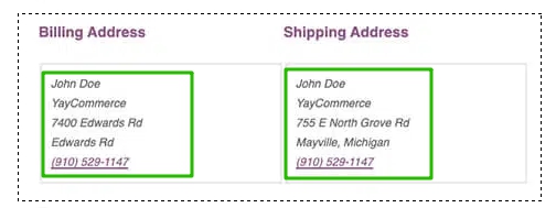 How to replace Woocommerce emails addresses section with custom data programmatically